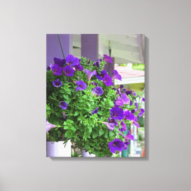 Lienzo Flores moradas - Viñedo de Martha (Anverso)