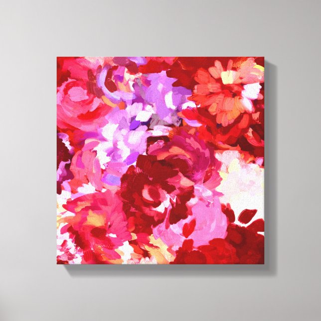 Lienzo Flores Pintadas (Anverso)