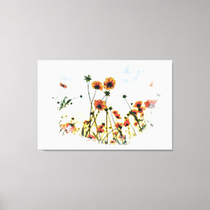 Lienzo *~* Flores Poppy Campo Floral AR9 Canvas Imprimir