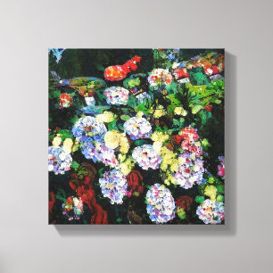 Lienzo Flores por la cerca