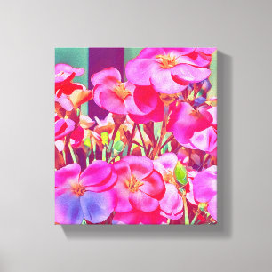 Lienzo Flores rosadas de verano