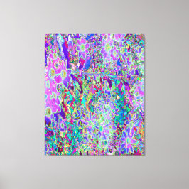 Lienzo Flores rosadas y moradas trippy