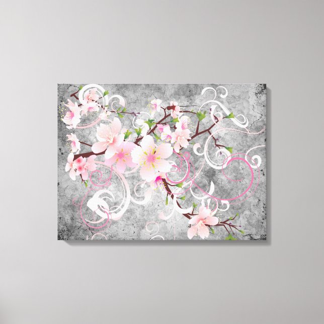 Lienzo Flores rosas (Anverso)
