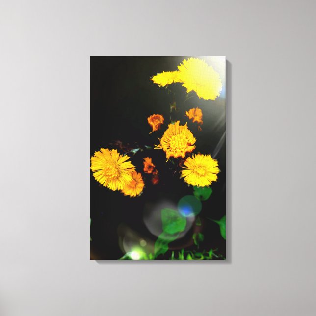 Lienzo Flores silvestres bajo el sol (Anverso)