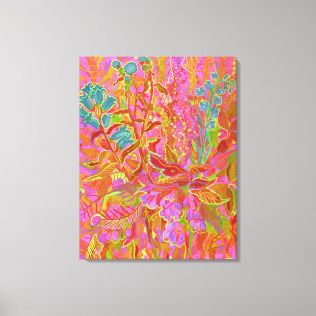 Lienzo Flores silvestres del norte: pintura floral brilla (Anverso)