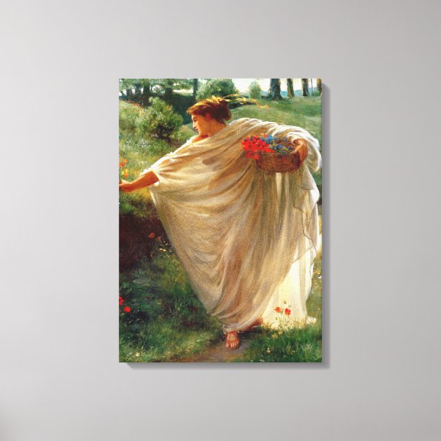 Lienzo Flores silvestres (por Edward Poynter) (Anverso)