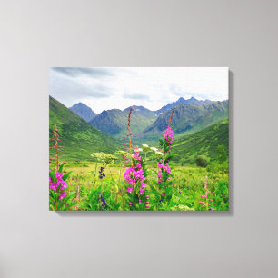 Lienzo Flores silvestres Valle de Alaska