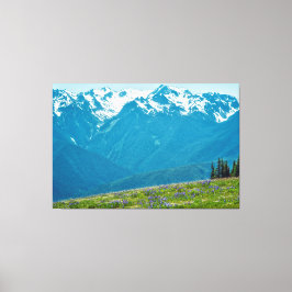 Lienzo Flores silvestres y montañas