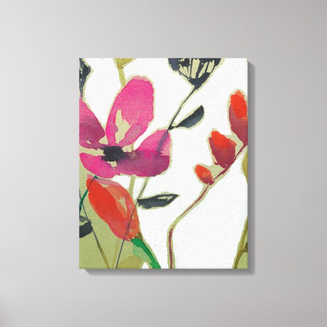 Lienzo Flores Vivid I (Anverso)
