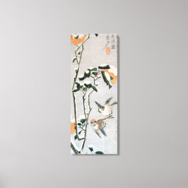 Lienzo Flores y camelia en la nieve de Ando Hiroshige