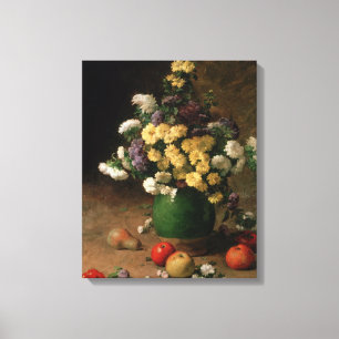 Lienzo Flores y fruta, 1880