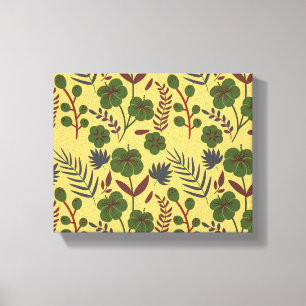 Lienzo Flores y mariposas sin costura florales