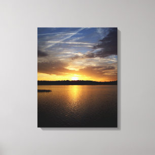 Lienzo Florida Sunset sobre el lago Paynes Prairie