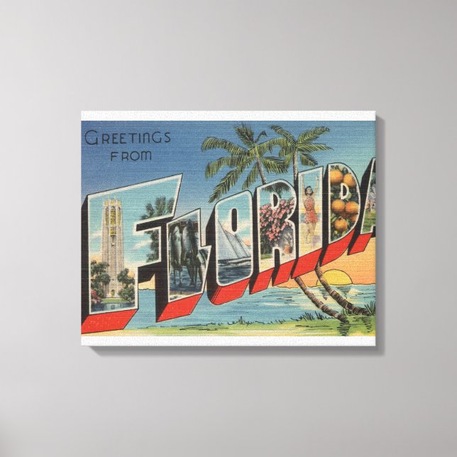 Lienzo FloridaEscenas de letras grandesFlorida (Anverso)