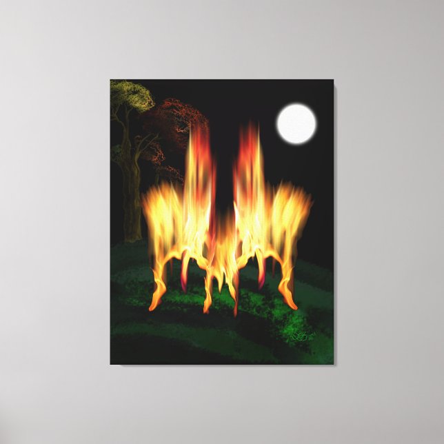 Lienzo Flota de fuego (Anverso)
