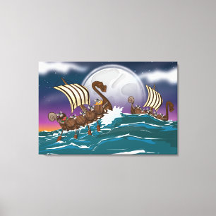 Lienzo Flota de la invasión de personalizado Viking