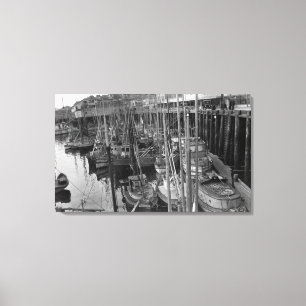 Lienzo Flota de pesca con cebo de cuchara con cebo de