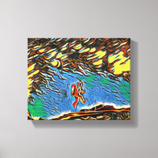 Lienzo "Flotando en el descubrimiento: el viaje de un cie