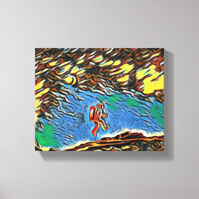 Lienzo "Flotando en el descubrimiento: el viaje de un cie (Anverso)