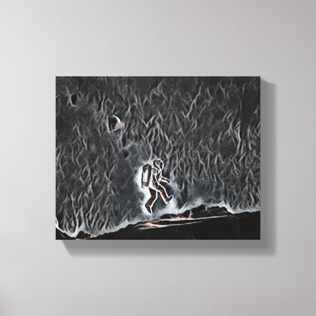 Lienzo "Flotando en el descubrimiento: el viaje de un cie (Anverso)