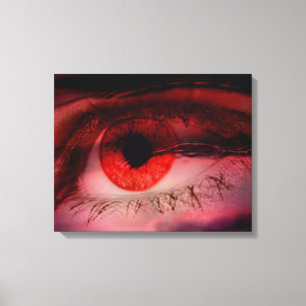 Lienzo flotante de pared de arte de ojos rojos