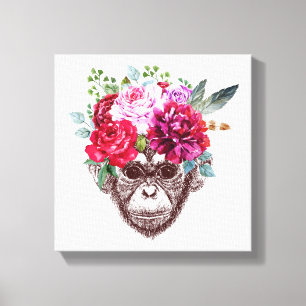 Lienzo Flower Monkey Face