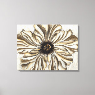 Lienzo Flowerhead Fresco en Tan fondo