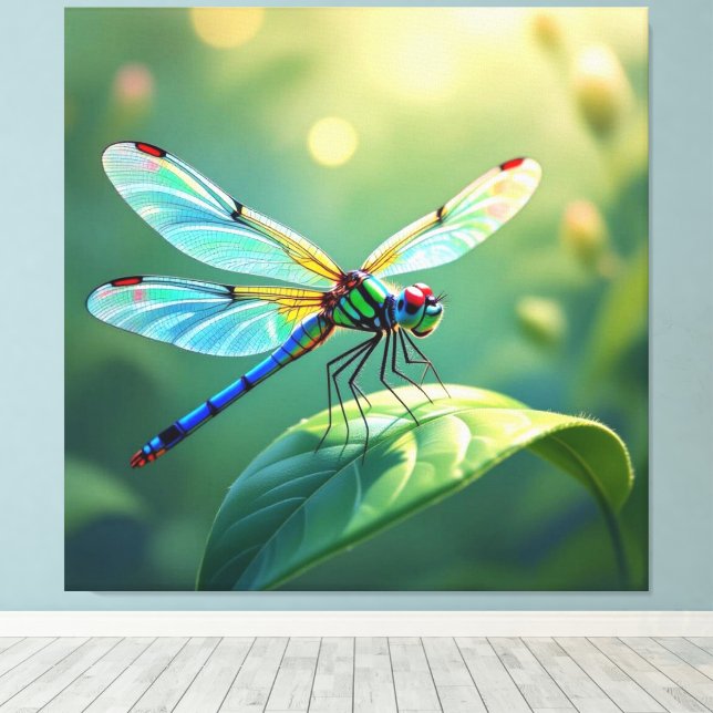 Lienzo Flügel aus Licht – Die Libelle (Insitu (piso de madera))