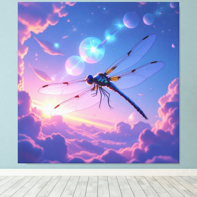 Lienzo Flügel aus Licht – Die Libelle (Insitu (piso de madera))