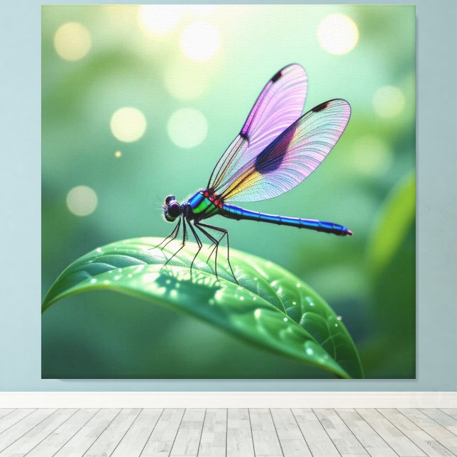 Lienzo Flügel aus Licht – Die Libelle (Insitu (piso de madera))