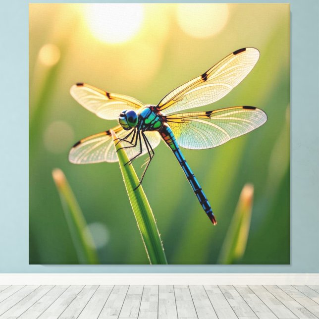 Lienzo Flügel aus Licht – Die Libelle (Insitu (piso de madera))