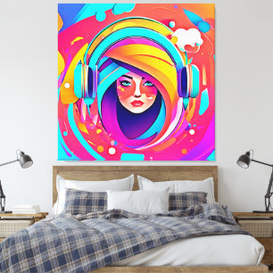 Lienzo Flujo vibrante de música
