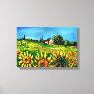 LIENZO FLUJOS Y CAMPO EN LA TOSCANA
