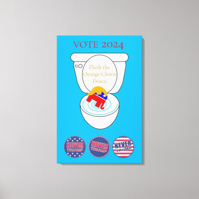 Lienzo Flush The Naranja Clown Thunder_Cove (Anverso)