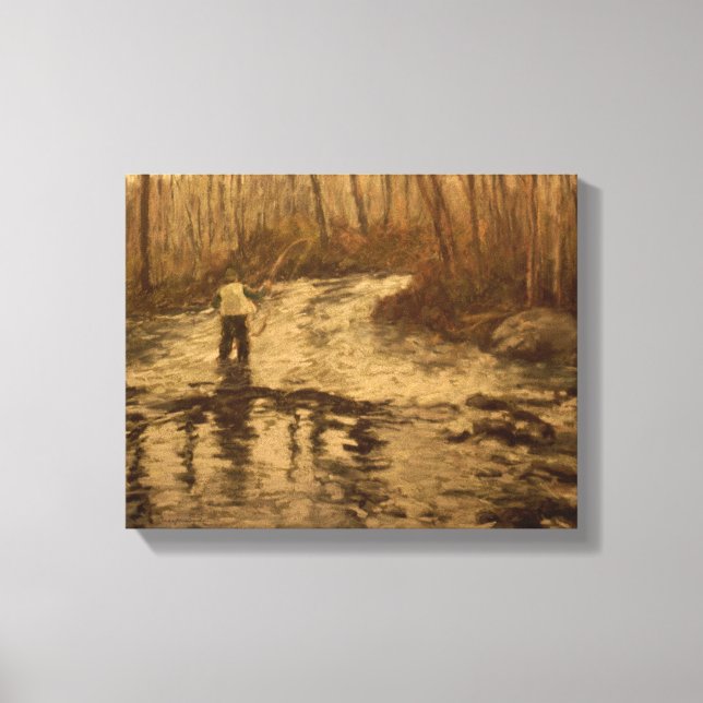 Lienzo Fly Fisherman 11 x 14 (Anverso)