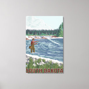 Lienzo Fly Fisherman, Dakota del Sur