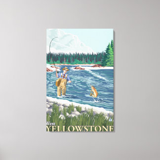Lienzo Fly Fisherman - West Yellowstone, Montana