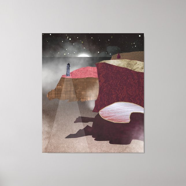 Lienzo Foggy Lighthouse (Anverso)