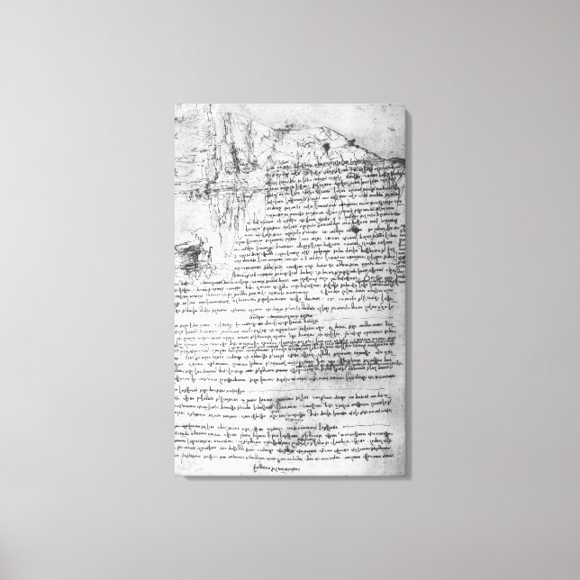 Lienzo Fol.145v-b, página del cuaderno de Da Vinci (Anverso)