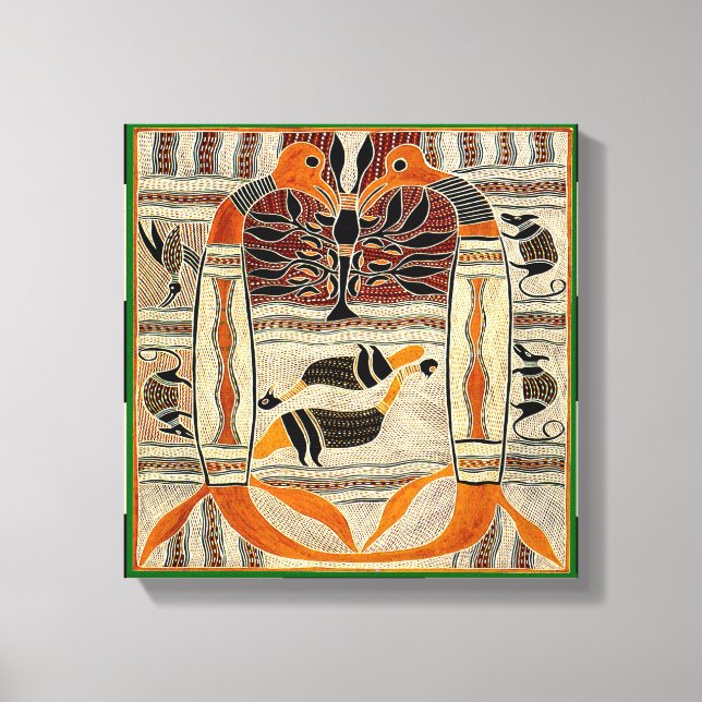 Lienzo Folclore tribal maorí (Anverso)