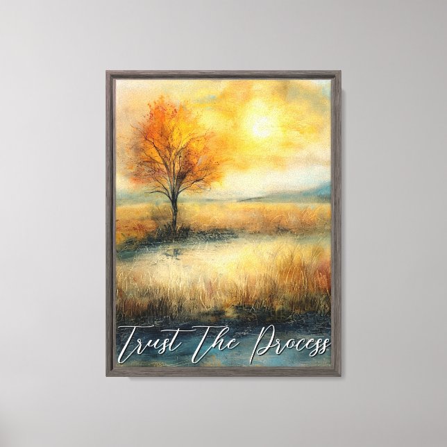 Lienzo Foliage Trust of the Process Canvas Print (Confiar (Anverso)