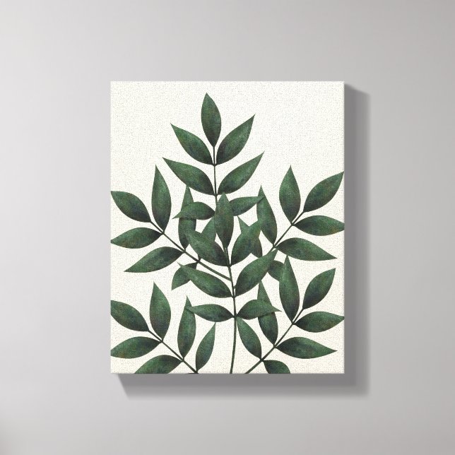 Lienzo Foliage verde III | Plantas (Anverso)