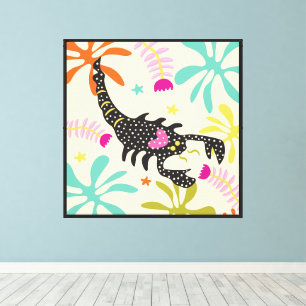 Lienzo Folkart Boho Scorpio Resumen Zodiac