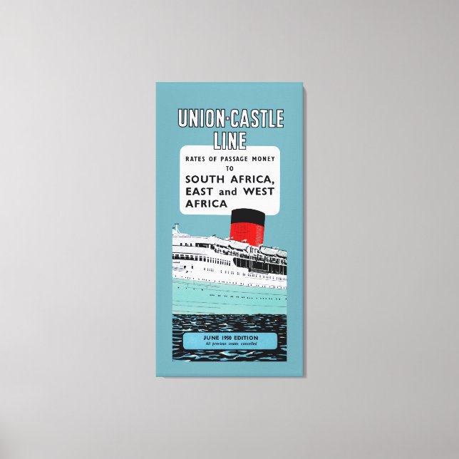 Lienzo Folleto de Union Castle Line ~ XL (Anverso)