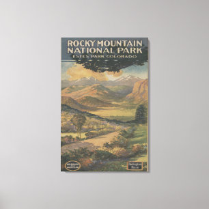 Lienzo Folleto del parque nacional de Rocky Mt. # 1
