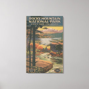Lienzo Folleto del parque nacional de Rocky Mt. # 2