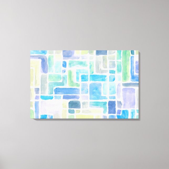 Lienzo Fondo abstracto de las acuarelas pintadas. (Anverso)