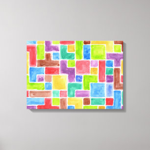 Lienzo Fondo abstracto de las acuarelas pintadas. 2