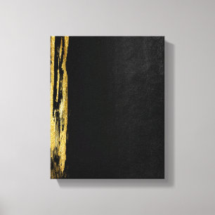 Lienzo Fondo abstracto de oro del negro de la pintura