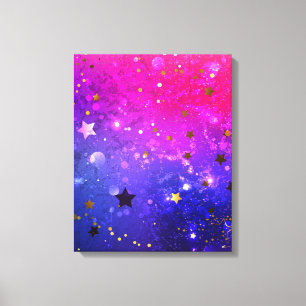 Lienzo Fondo azul rosa brillante